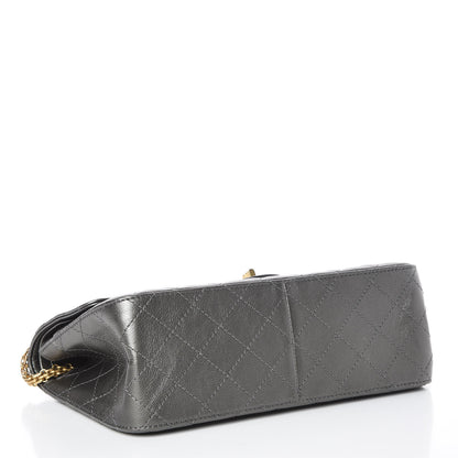 Chanel Metallic Calfskin Quilted 2.55 Reissue 226 Flap Charcoal 4 of 9