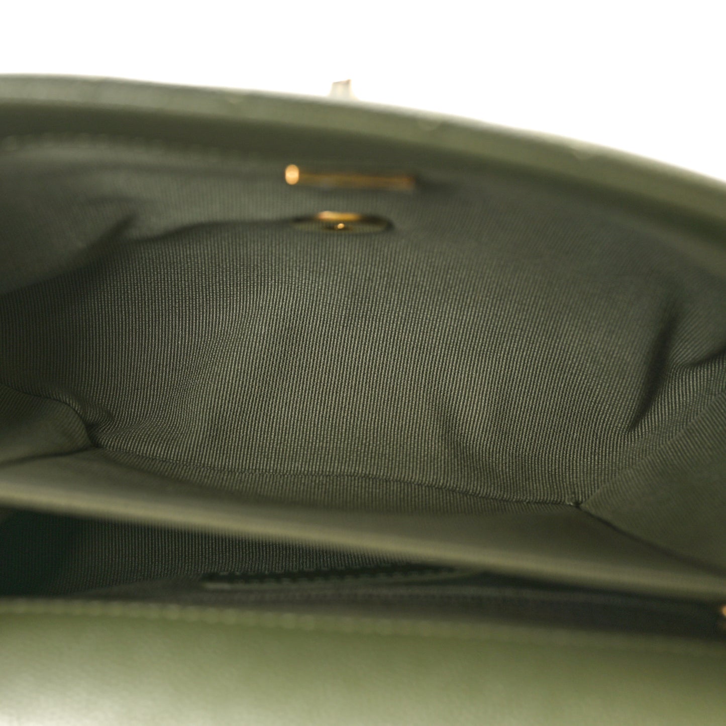 Caviar Quilted Mini Bracelet On Chain Flap Green