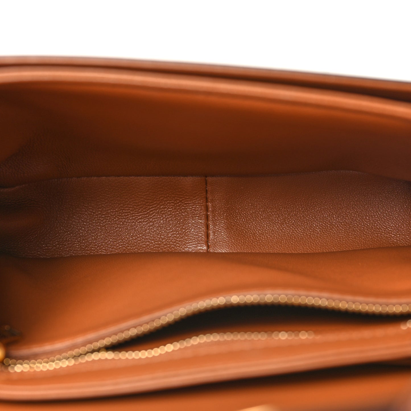 Calfskin Triomphe Canvas Teen Triomphe Bag Tan