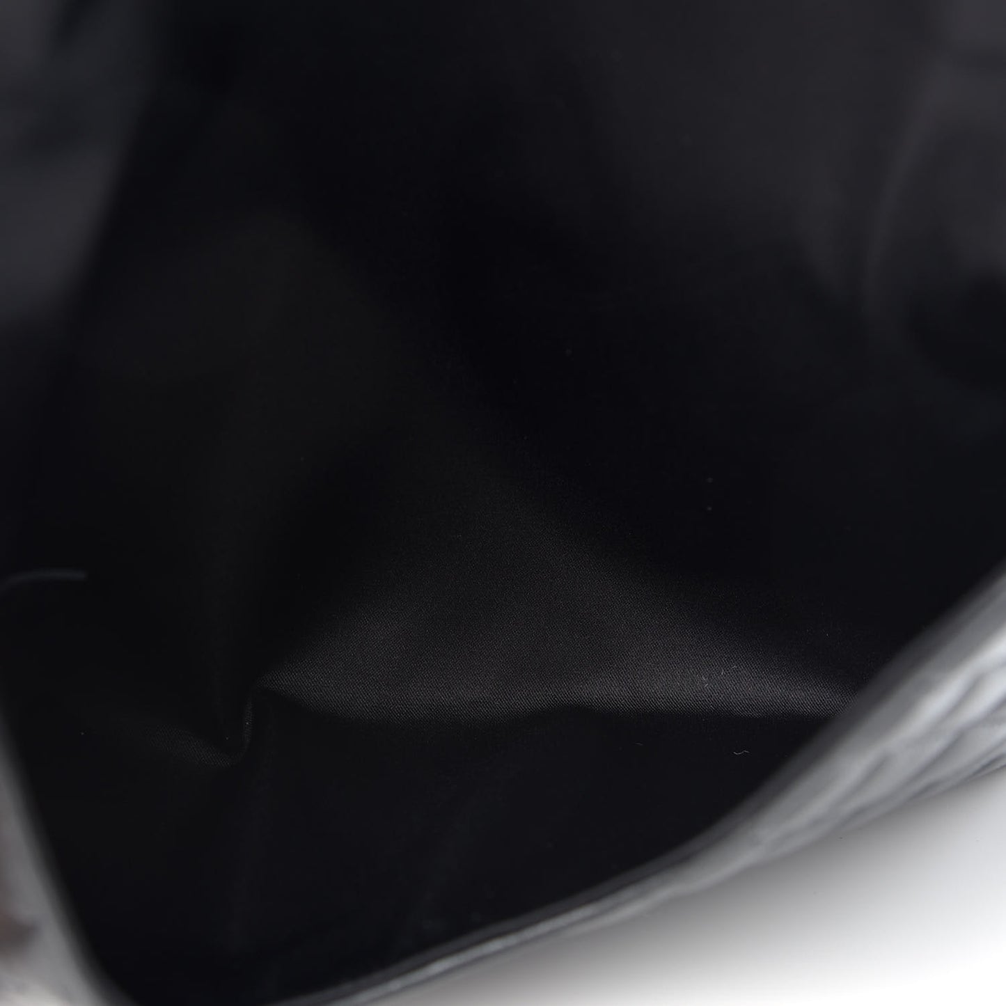 Lambskin Quilted Slipper Pouch Black