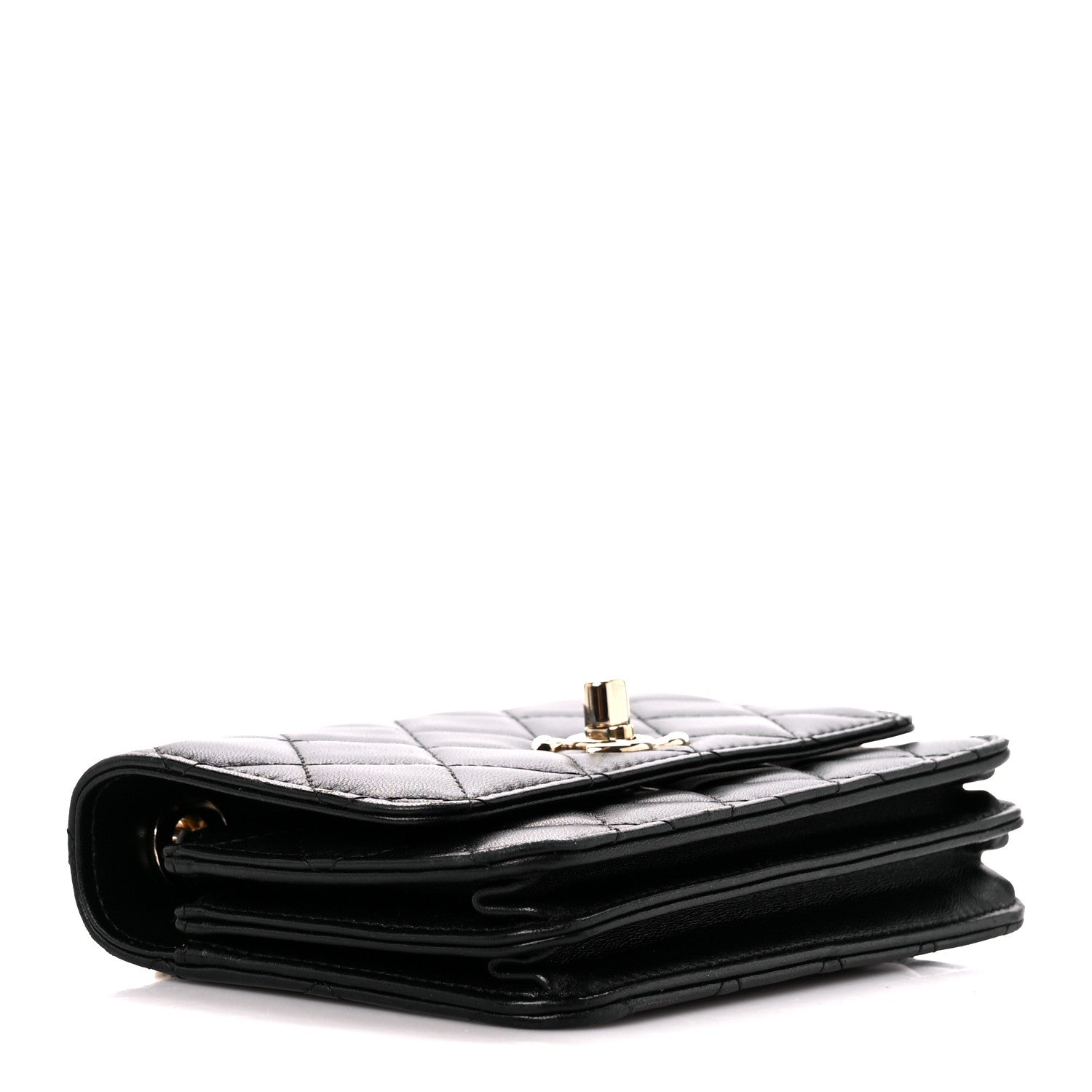 Chanel Lambskin Quilted Mini Trendy CC Wallet On Chain WOC Black 5 of 14
