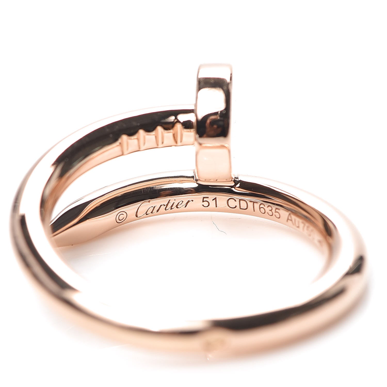 Cartier 18K Pink Gold Juste Un Clou Ring 51 5.75 4 of 5