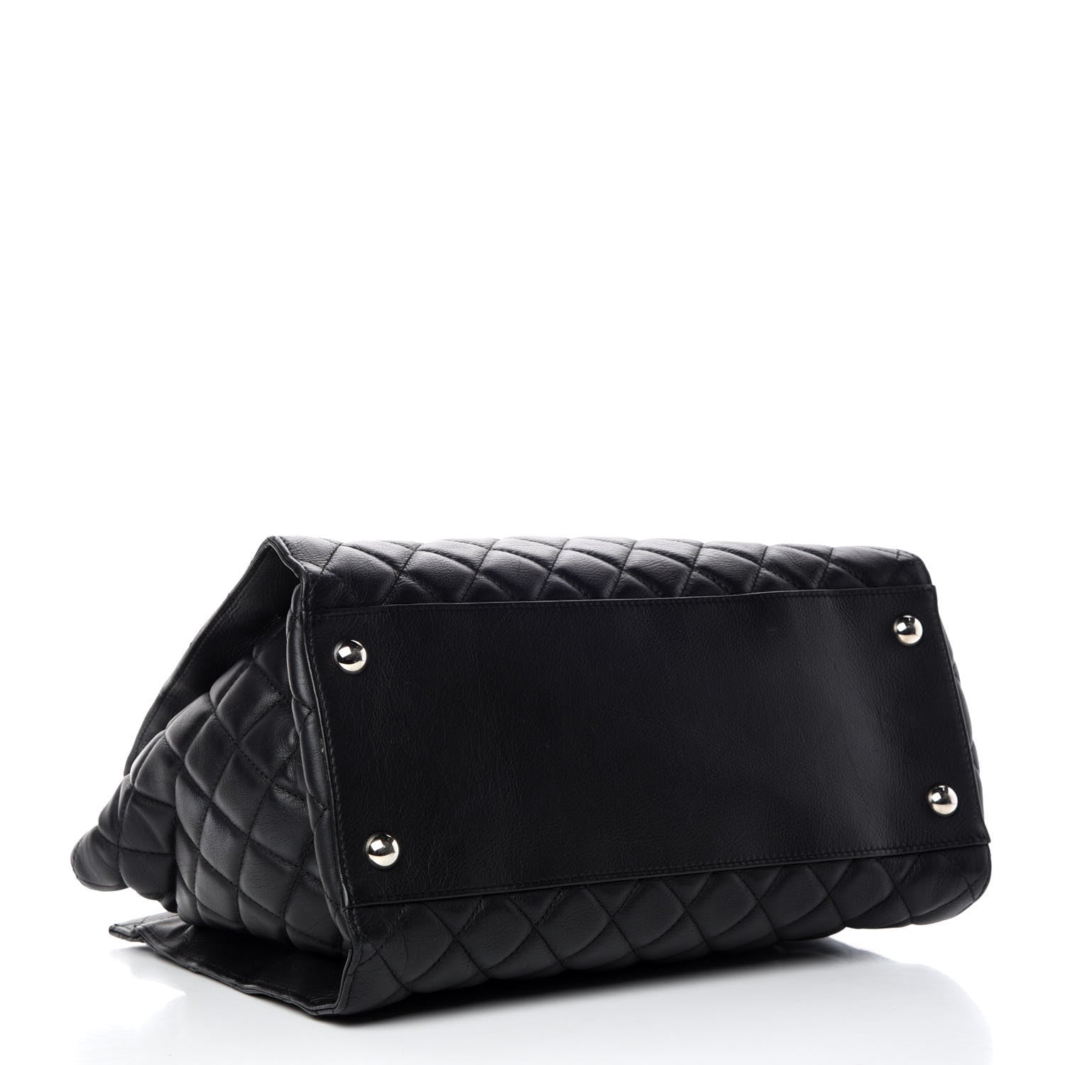 Chanel Calfskin Quilted Large Chic and Soft Shopping Tote Black 4 of 18