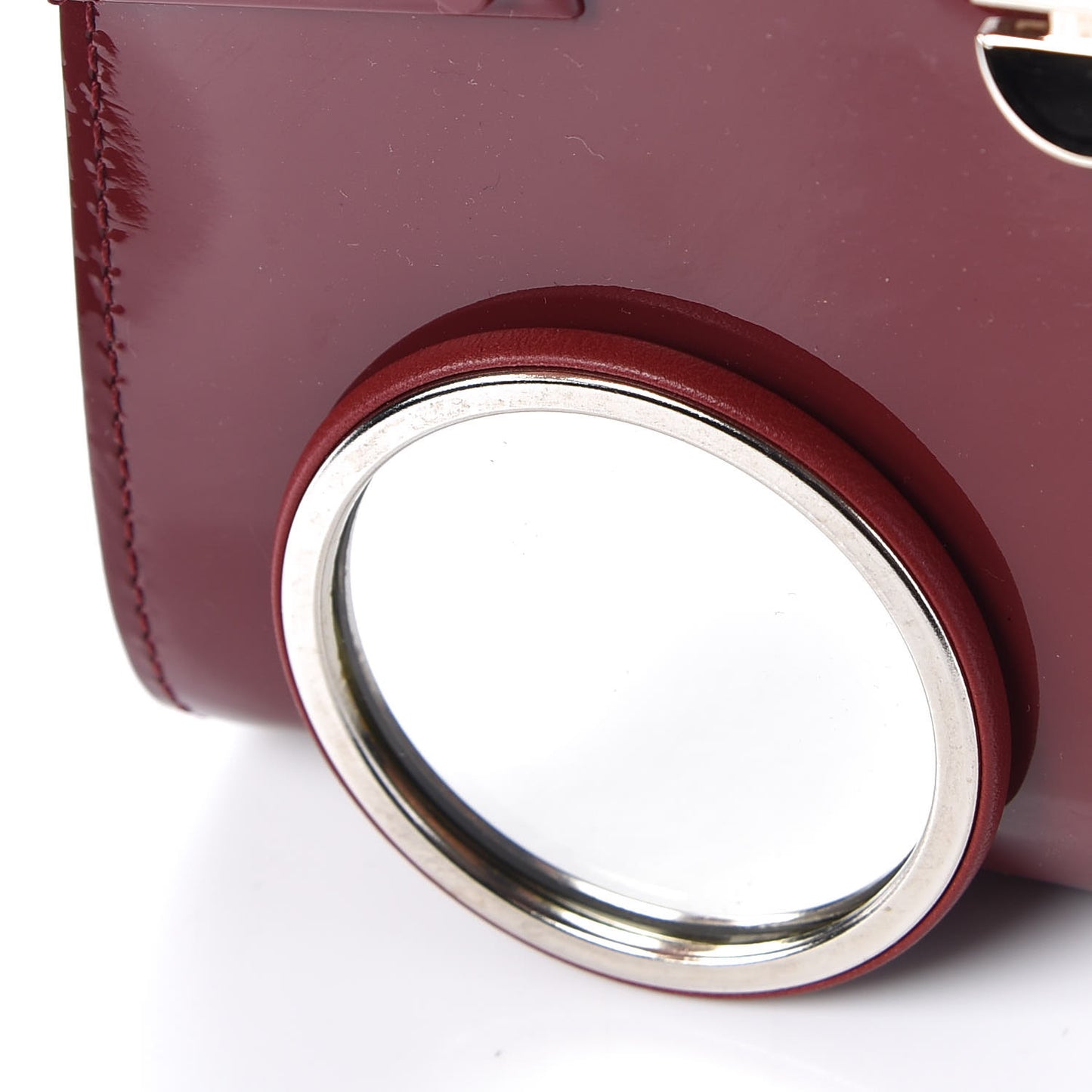 Patent Calfskin Micro Tempete Satchel Red