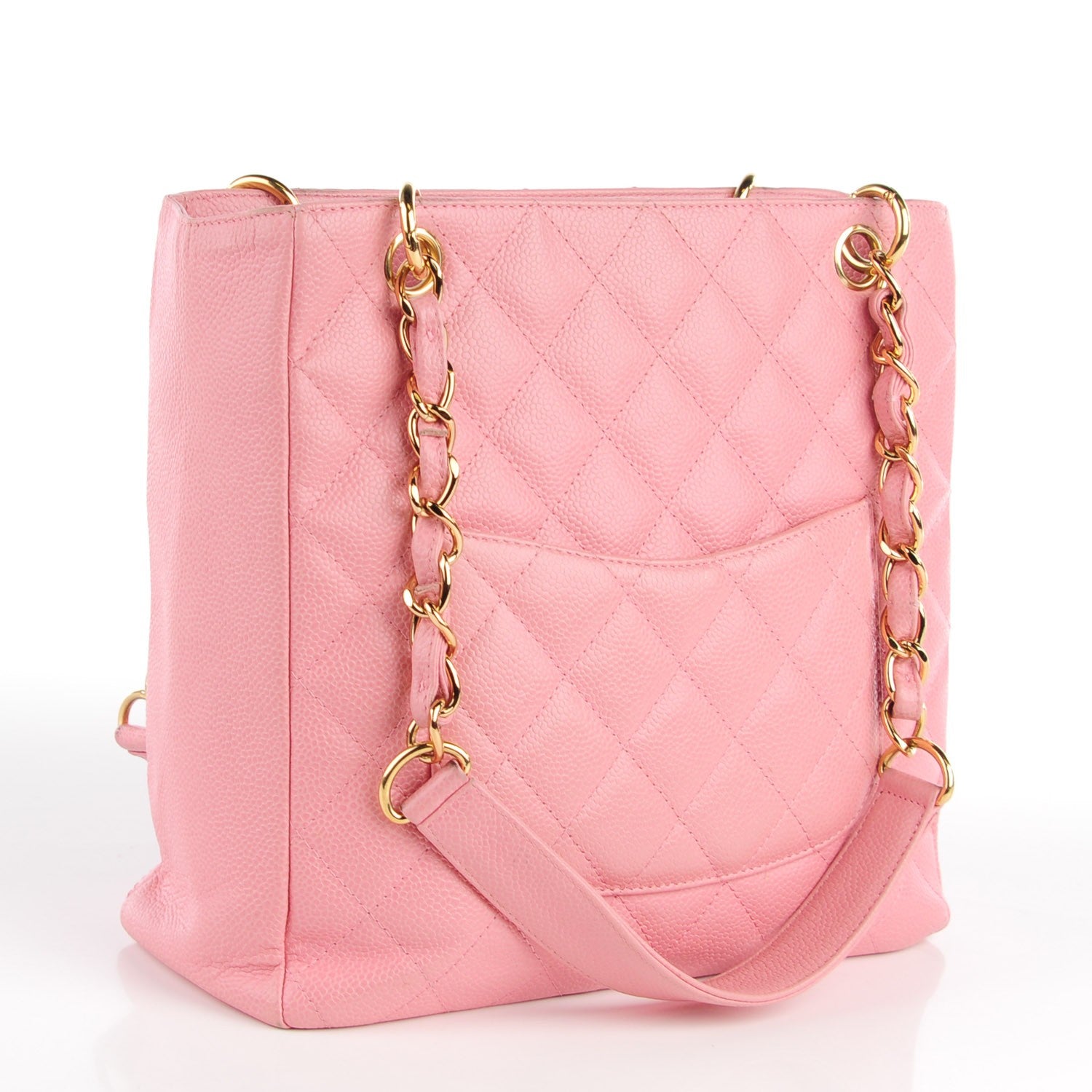 Chanel Caviar Quilted Petit Shopping Tote PST Pink 3 of 7