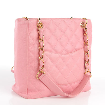 Chanel Caviar Quilted Petit Shopping Tote PST Pink 3 of 7