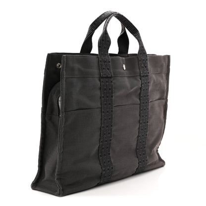 Hermes Canvas Herline MM Tote Grey 3 of 9