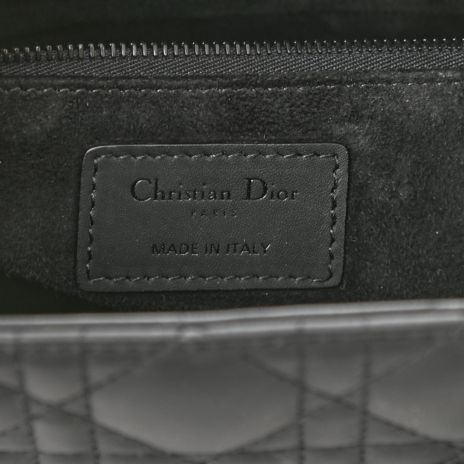 Christian Dior Ultra Matte Calfskin Cannage Medium Lady Dior Black 6 of 10
