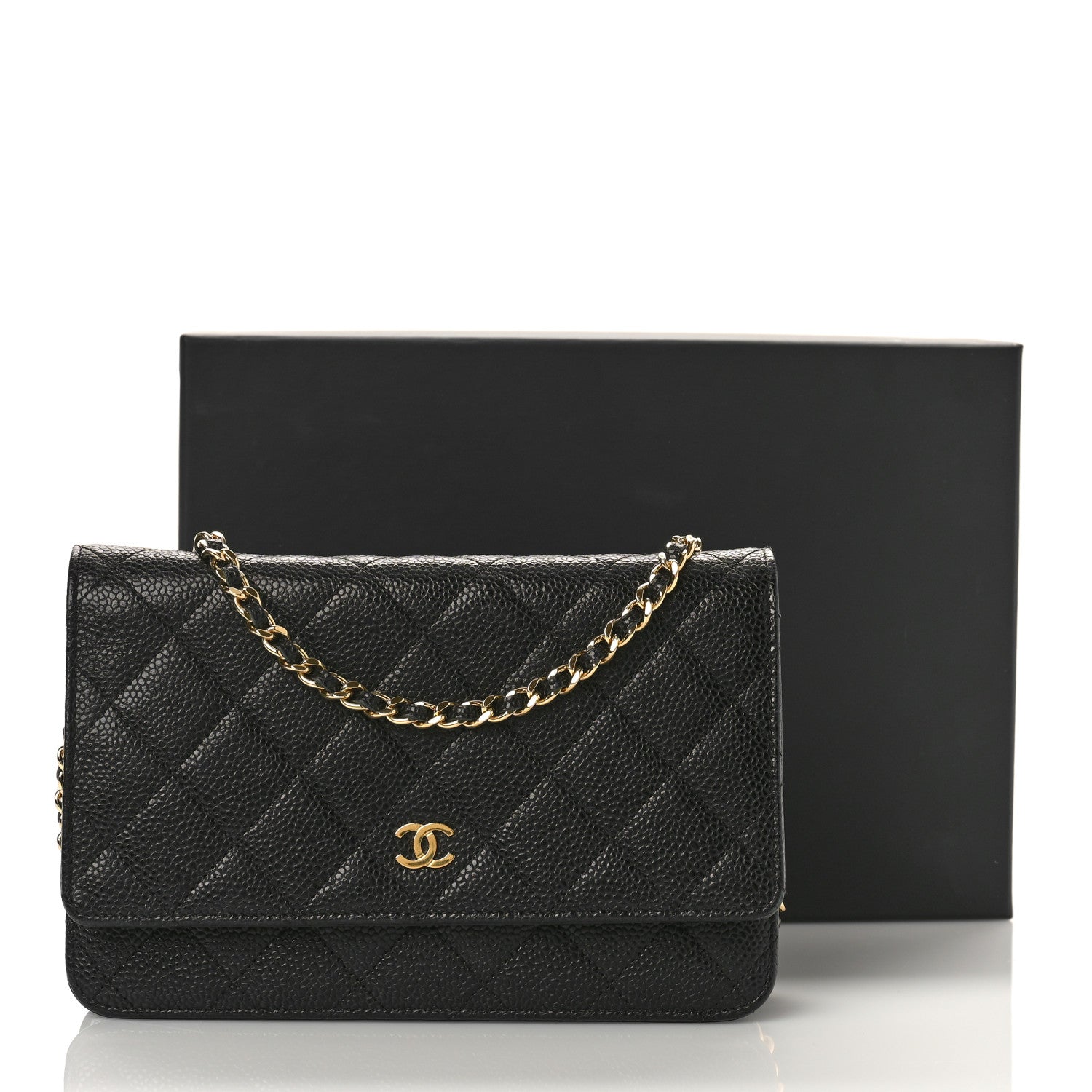 Chanel Caviar Quilted Wallet on Chain WOC Black 10 of 10