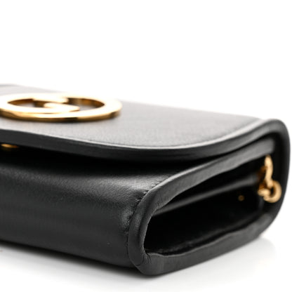 Gucci Roxy Calfskin Medium Blondie Chain Wallet Black 10 of 11
