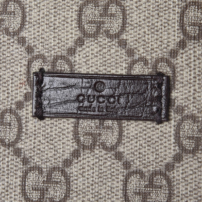 Gucci GG Plus Monogram Large Double Buckle Flap Messenger Bag Beige Dark Brown 8 of 13
