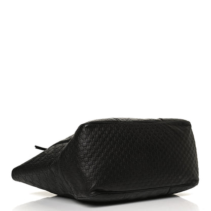 Gucci Guccissima Medium Bree Zippered Tote Black 5 of 14