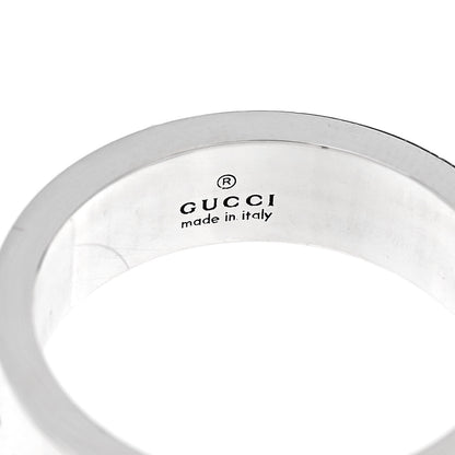 Gucci Sterling Silver GucciGhost Hamlet Skull Narrow Ring 60 9 4 of 6
