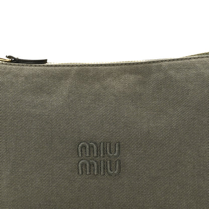 Miu Miu Canvas Gabardine Pouch Green 7 of 9