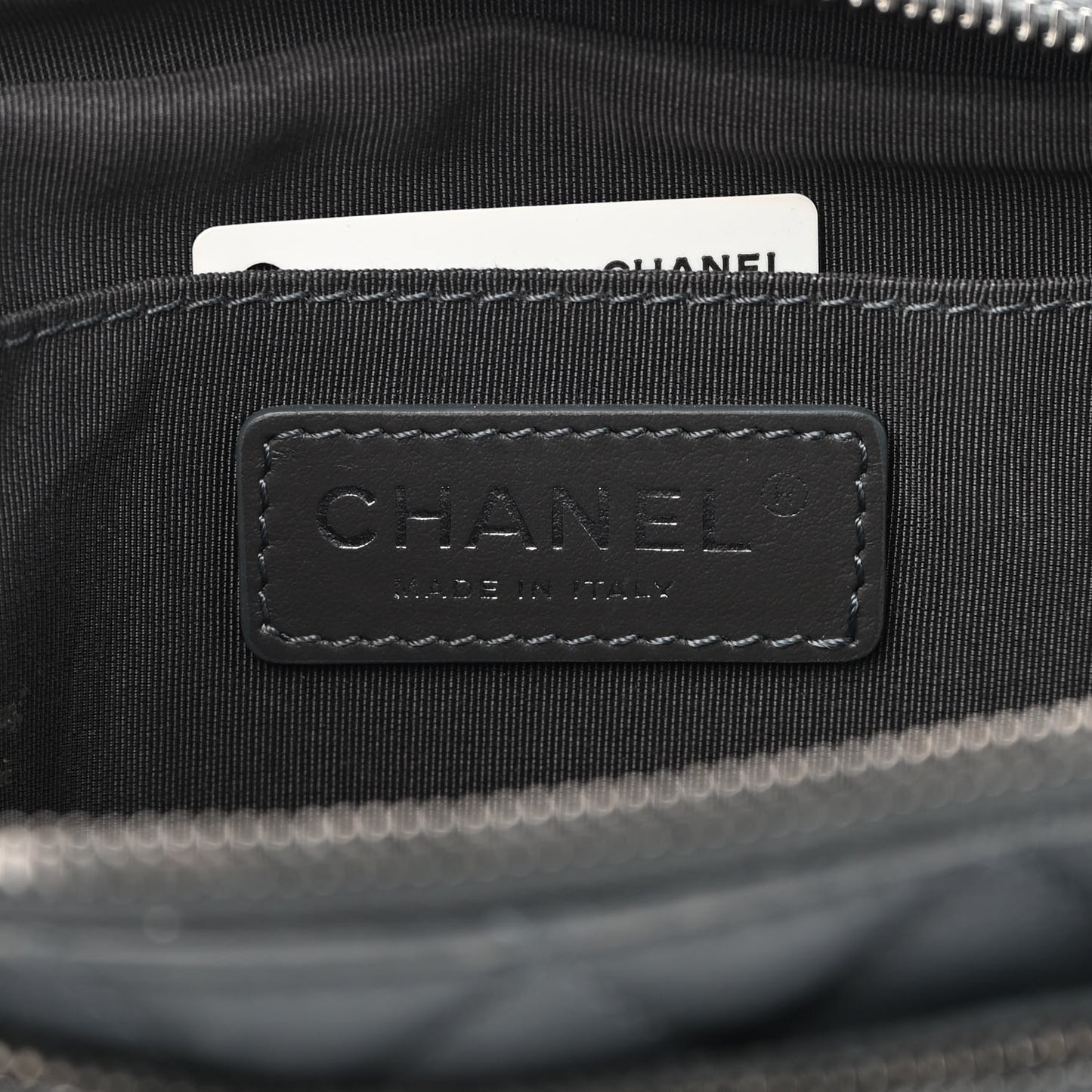 Calfskin Quilted Waist Bag Dark Grey