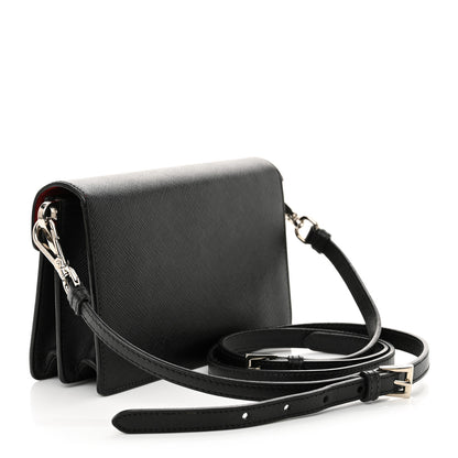 Prada Saffiano Lux Mini Sound Crossbody Black 3 of 12