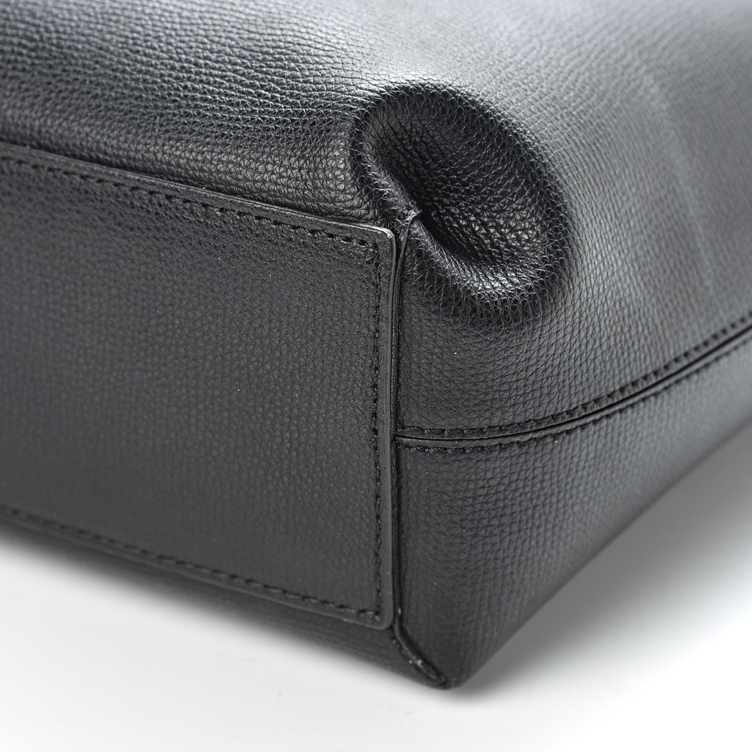 Burberry Grainy Calfskin Haymarket Check Small Reversible Tote Black 15 of 15