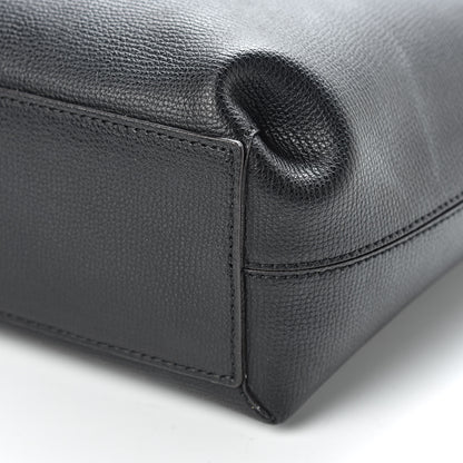 Burberry Grainy Calfskin Haymarket Check Small Reversible Tote Black 15 of 15