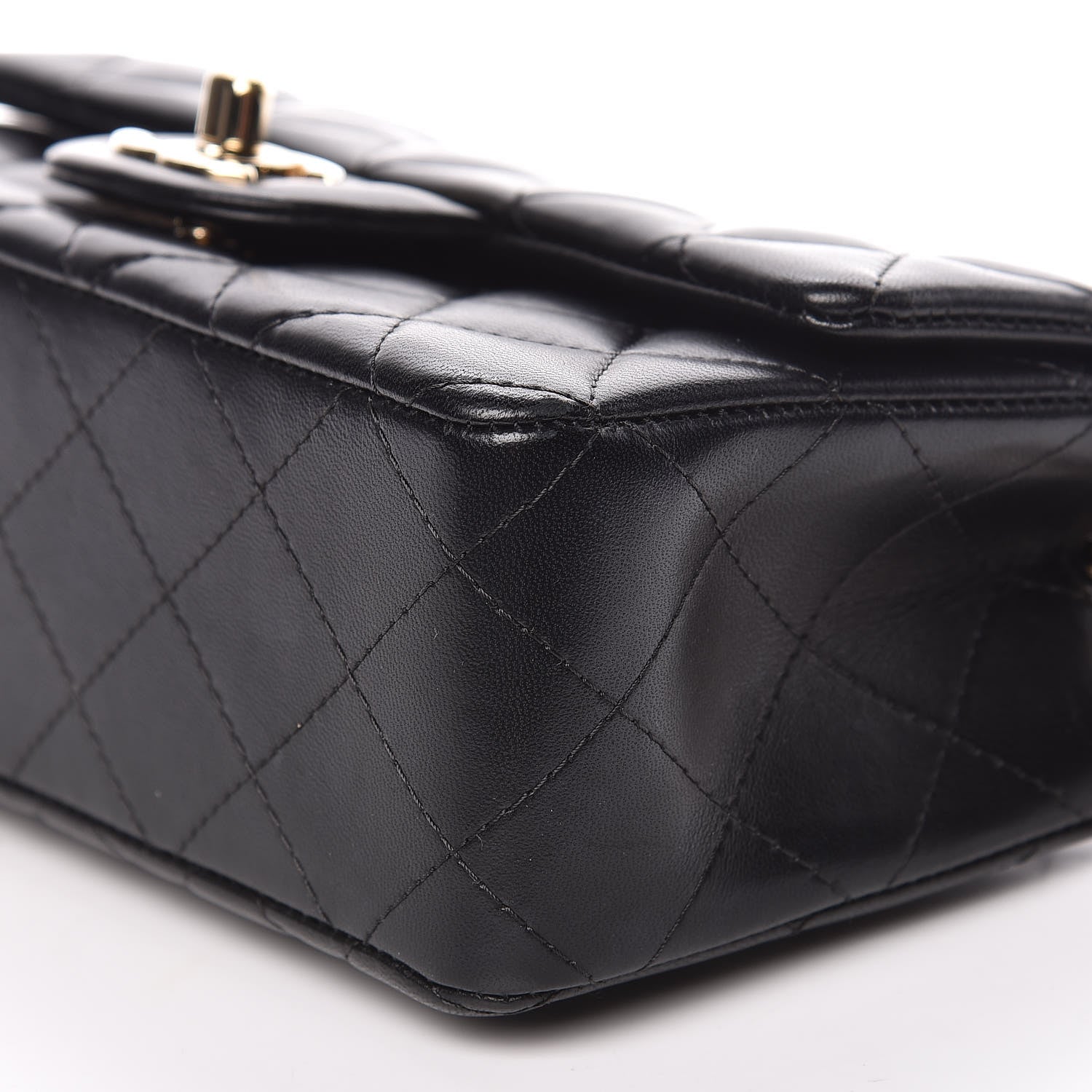 Chanel Lambskin Quilted Mini Rectangular Flap Black 7 of 11