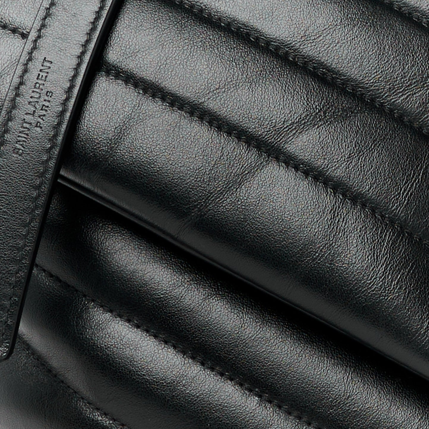 Calfskin Y Quilted Monogram Medium Loulou Chain Satchel Black
