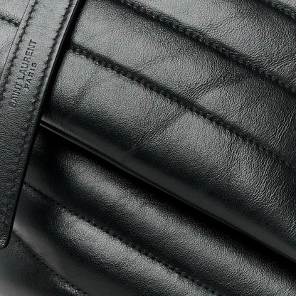 Saint Laurent Calfskin Y Quilted Monogram Medium Loulou Chain Satchel Black 9 of 13