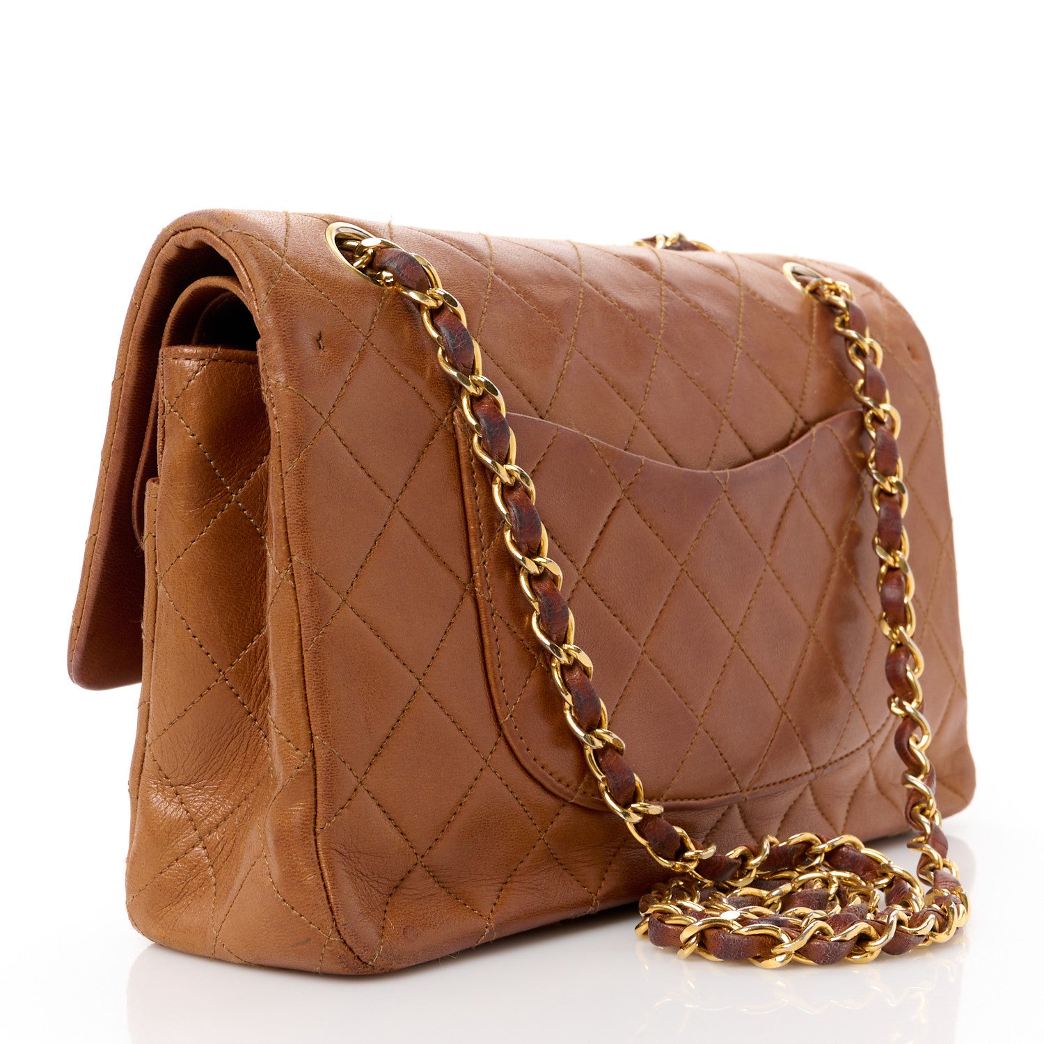 Chanel Lambskin Quilted Medium Double Flap Brown 3 of 20