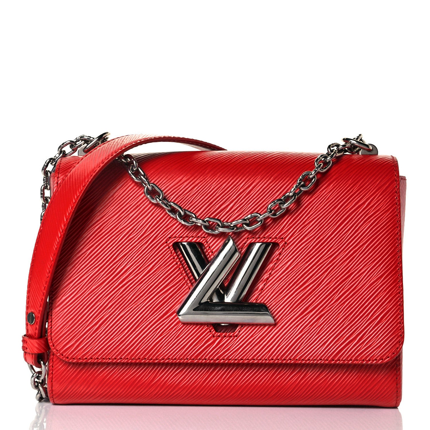 Louis Vuitton Epi Twist Shoulder Bag MM Coquelicot 3 of 8