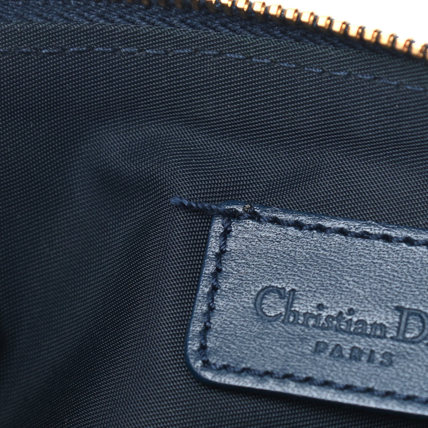 Christian Dior Monogram Mini Saddle Pochette Navy 7 of 10