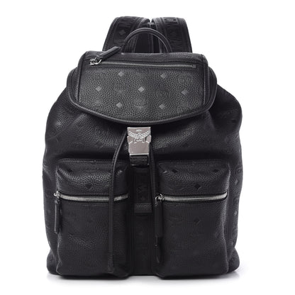 MCM Calfskin Ottomar Small Tivitat Two-Pocket Backpack Black 1 of 9