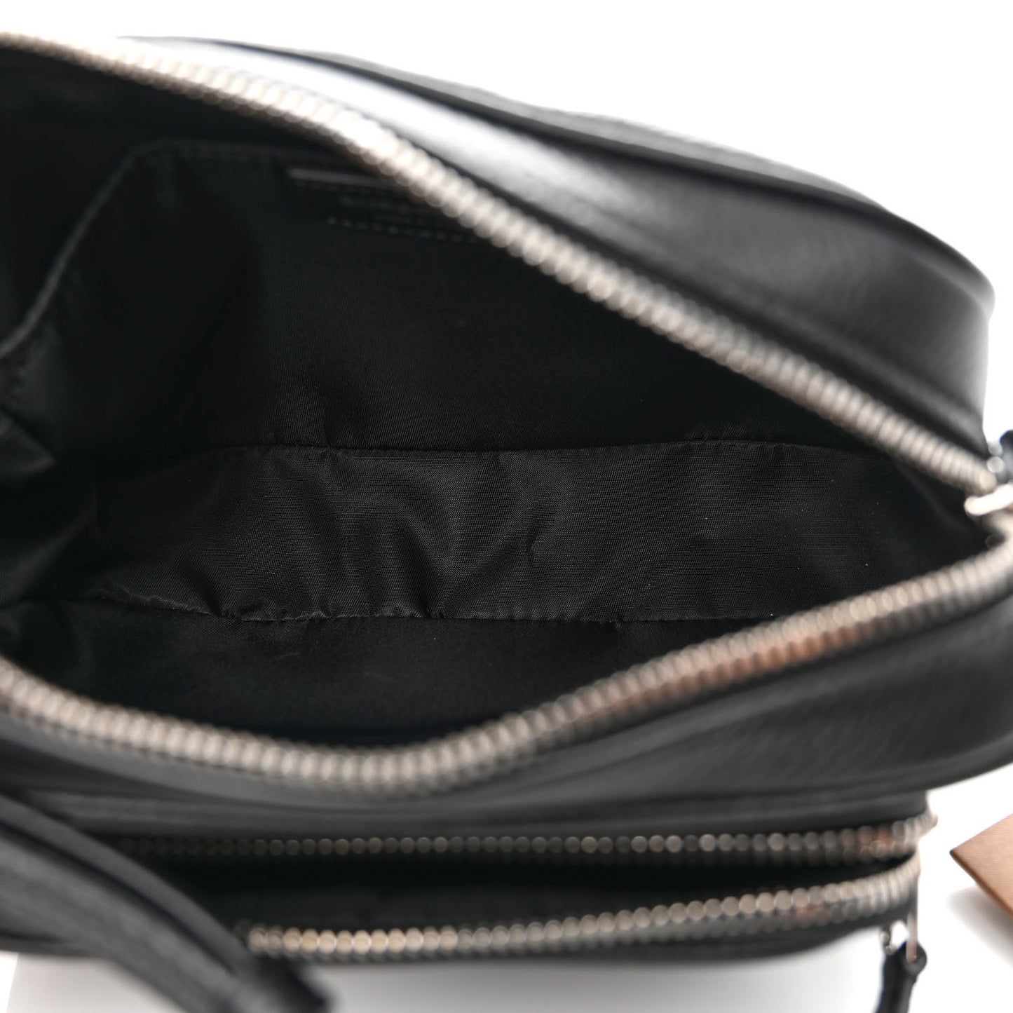 Grained Calfskin Small Camera Bag Black