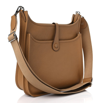 Hermes Taurillon Clemence Evelyne III PM Biscuit 2 of 10