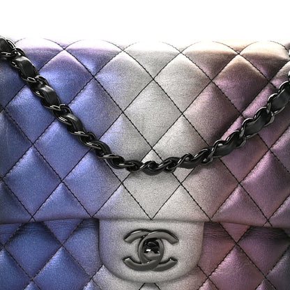 Chanel Calfskin Quilted Ombre Medium Double Flap Black 8 of 14