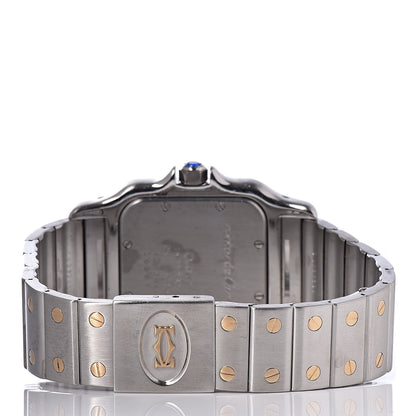 Cartier Stainless Steel 18K Yellow Gold 29mm Santos De Galbee Quartz Watch 4 of 11