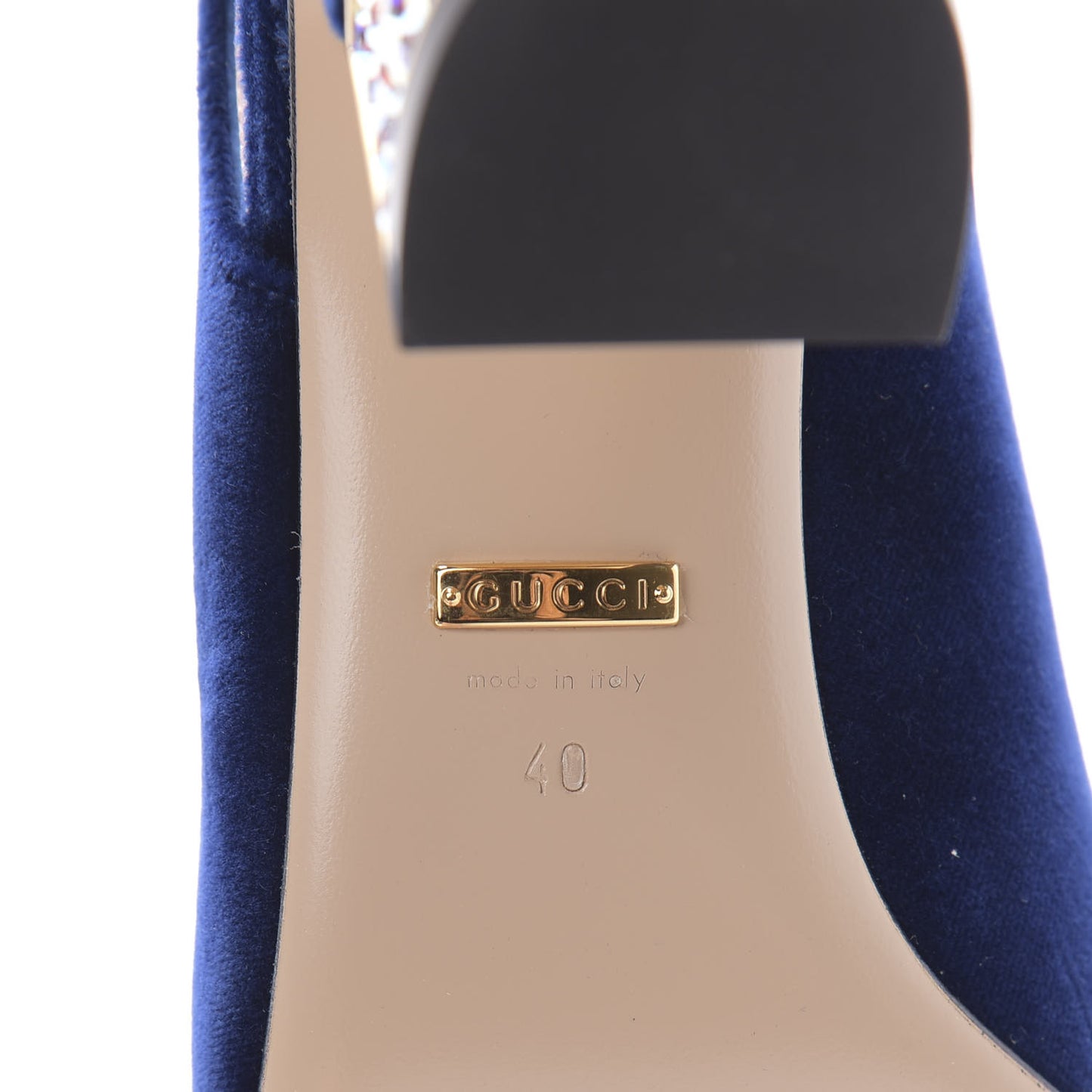 Velvet Crystal Square G Madelyn Slingbacks 40 Cobalt Blue