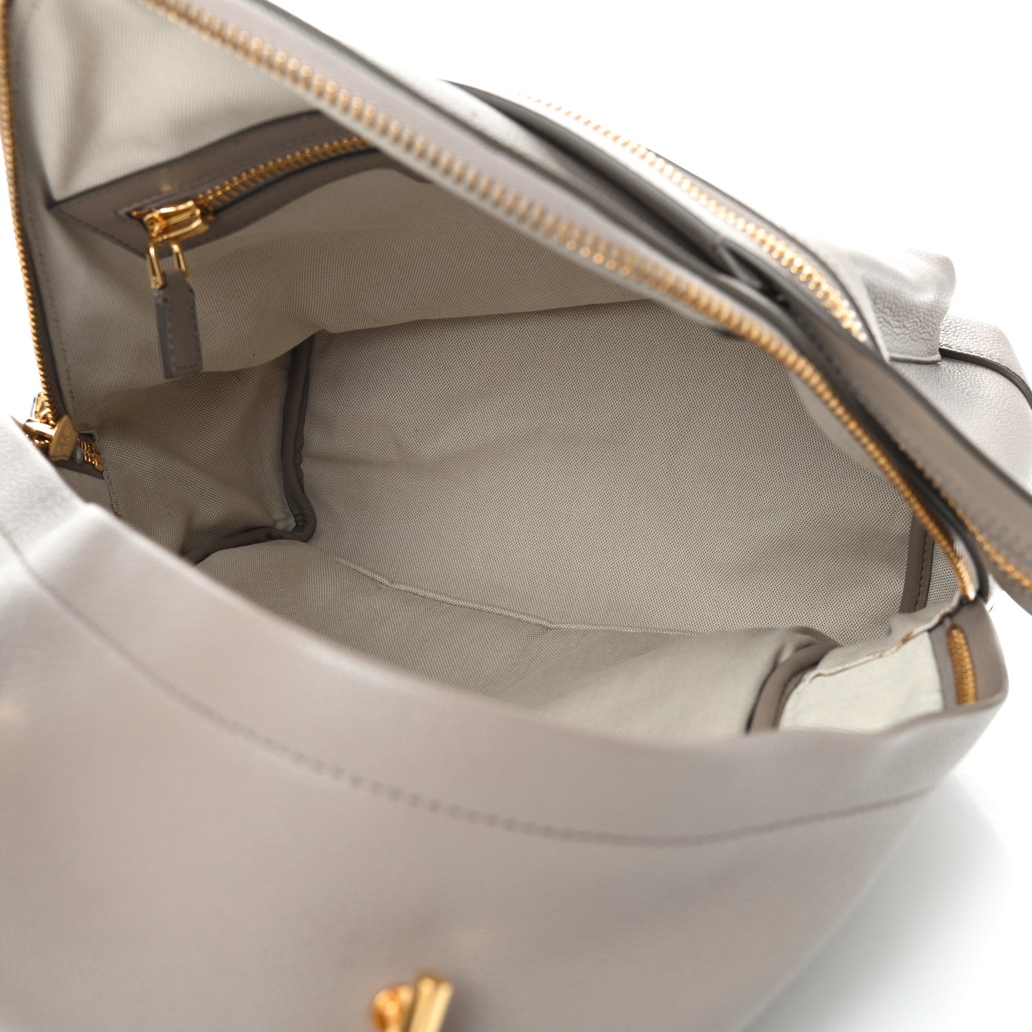 Tom Ford Grained Calfskin Epson Big Zip Backpack Taupe 5 of 8