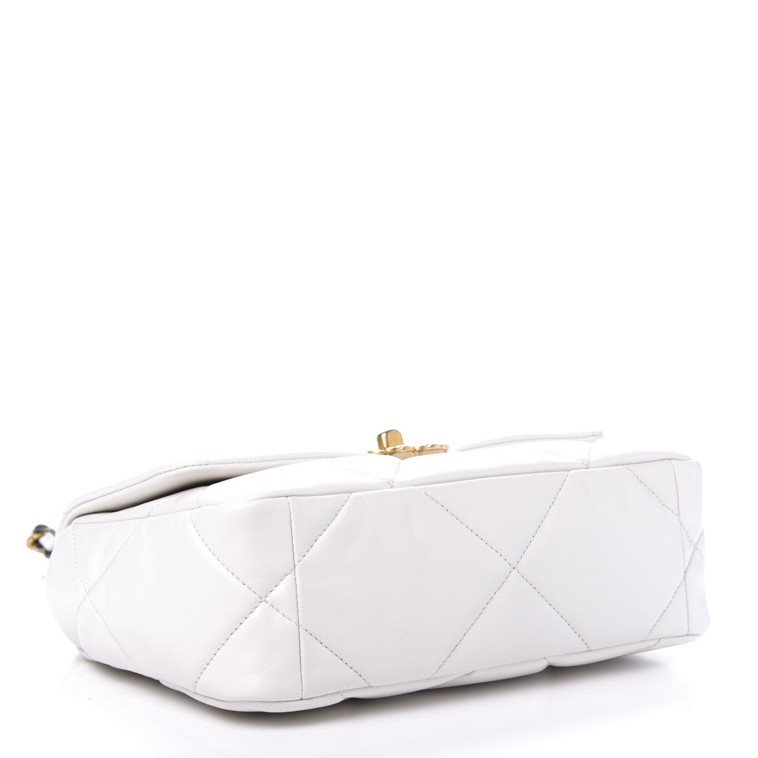 Chanel Goatskin Quilted Medium 19 Flap White 4 of 11