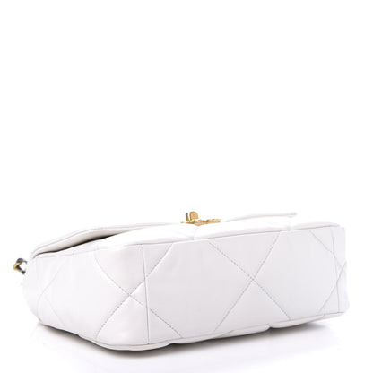 Chanel Goatskin Quilted Medium 19 Flap White 4 of 11
