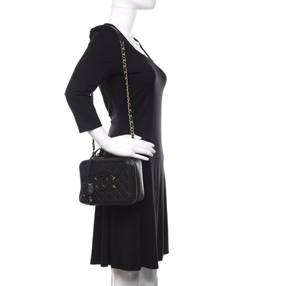 Chanel Caviar Quilted Medium CC Filigree Vanity Case Black 2 of 11