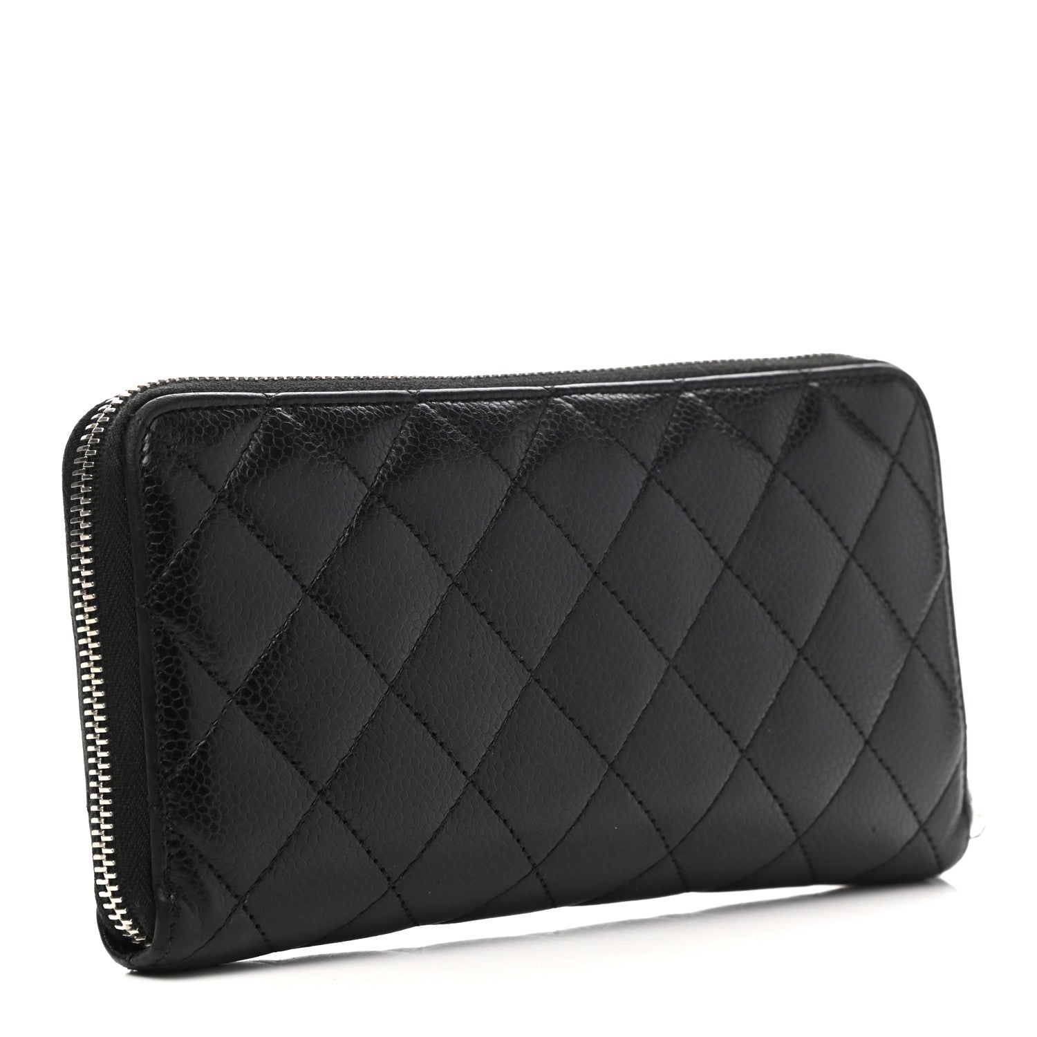 Chanel Caviar Quilted Large Gusset Zip Around Wallet Black 3 of 8