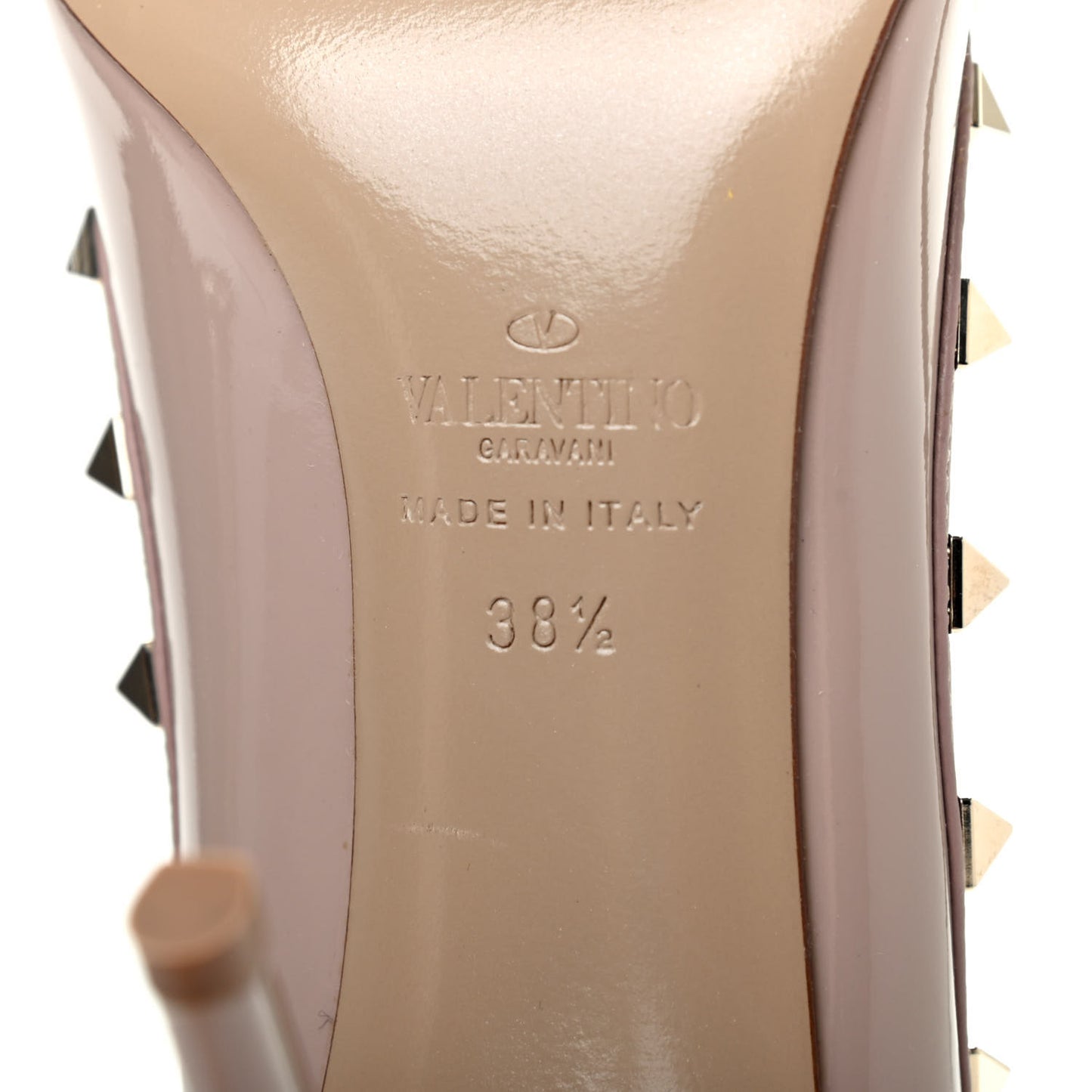 Patent Rockstud 100mm Pumps 38.5 Poudre