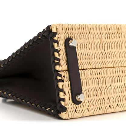 Hermes Wicker Swift Picnic Birkin 25 Naturel Rouge Sellier 9 of 12
