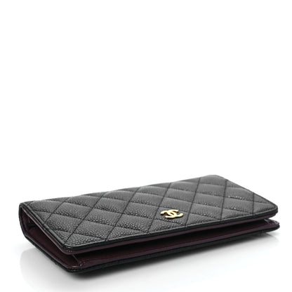 Chanel Caviar Quilted Yen Wallet Black 4 of 9
