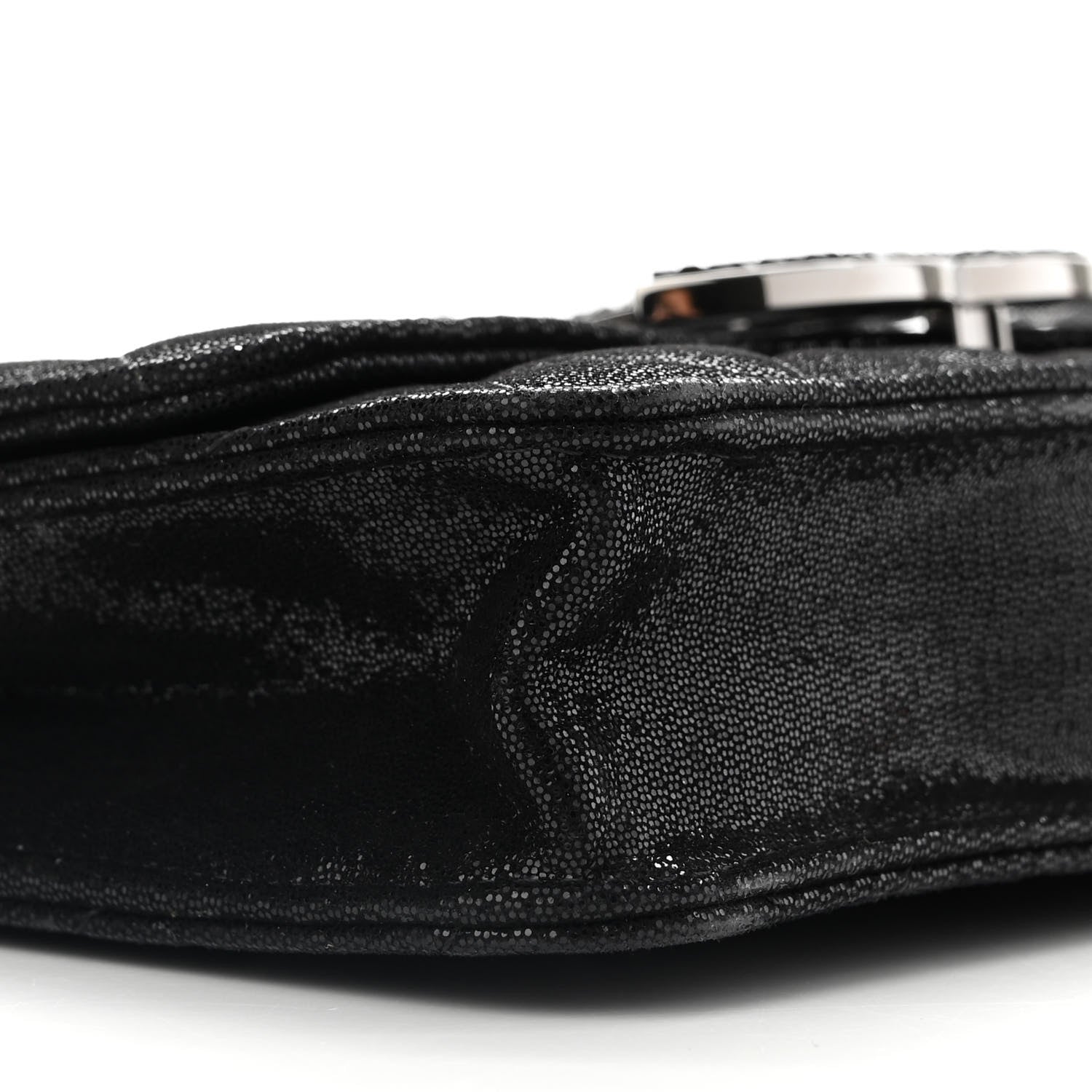 Chanel Iridescent Caviar Crystal Quilted Wallet On Chain WOC Black 9 of 10