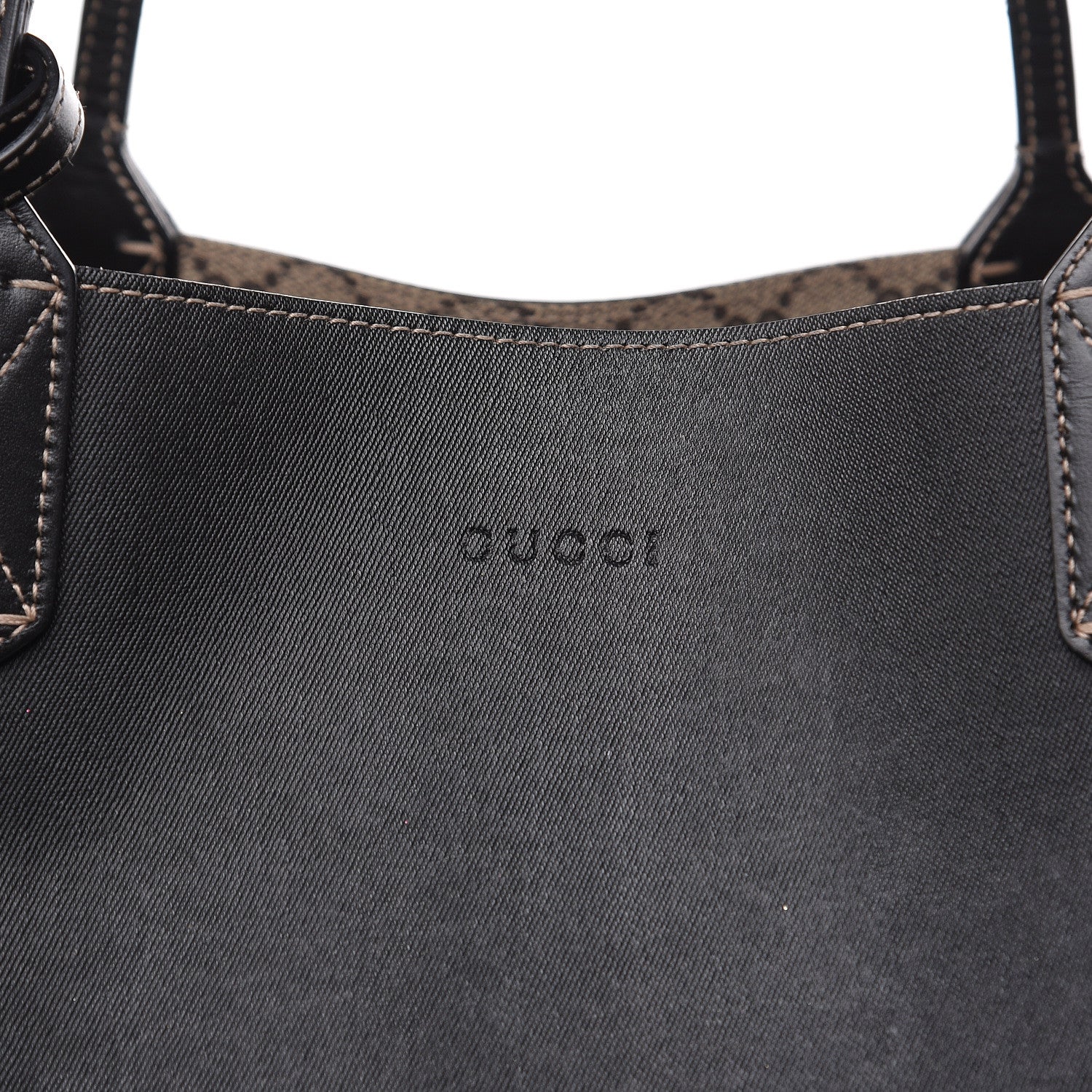 Gucci GG Supreme Monogram Large Reversible Tote Beige Black 18 of 19