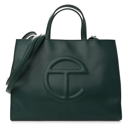 Telfar Vegan Leather Medium Shopping Bag Dark Olive 1 of 10