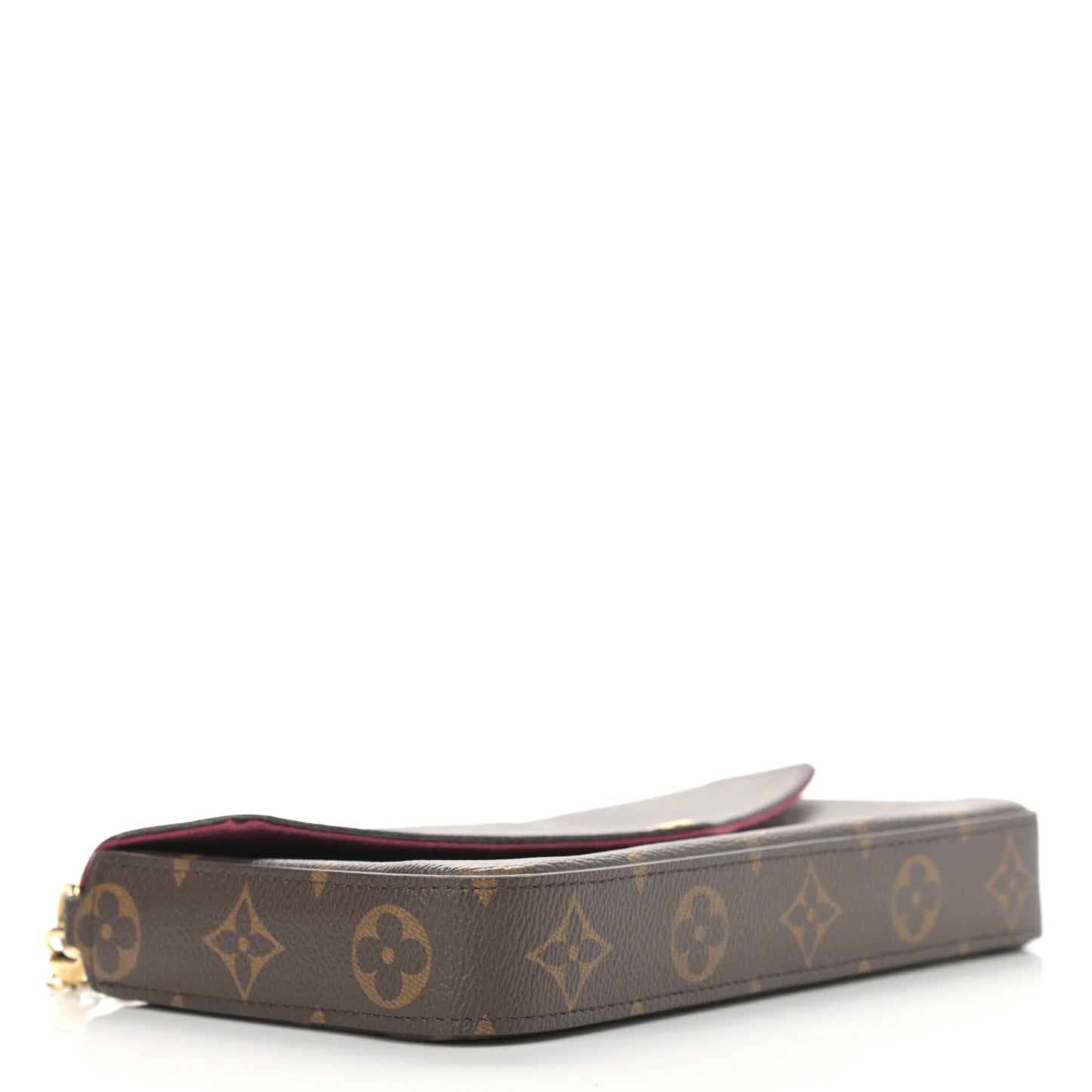 Monogram Pochette Felicie Chain Wallet Fuchsia