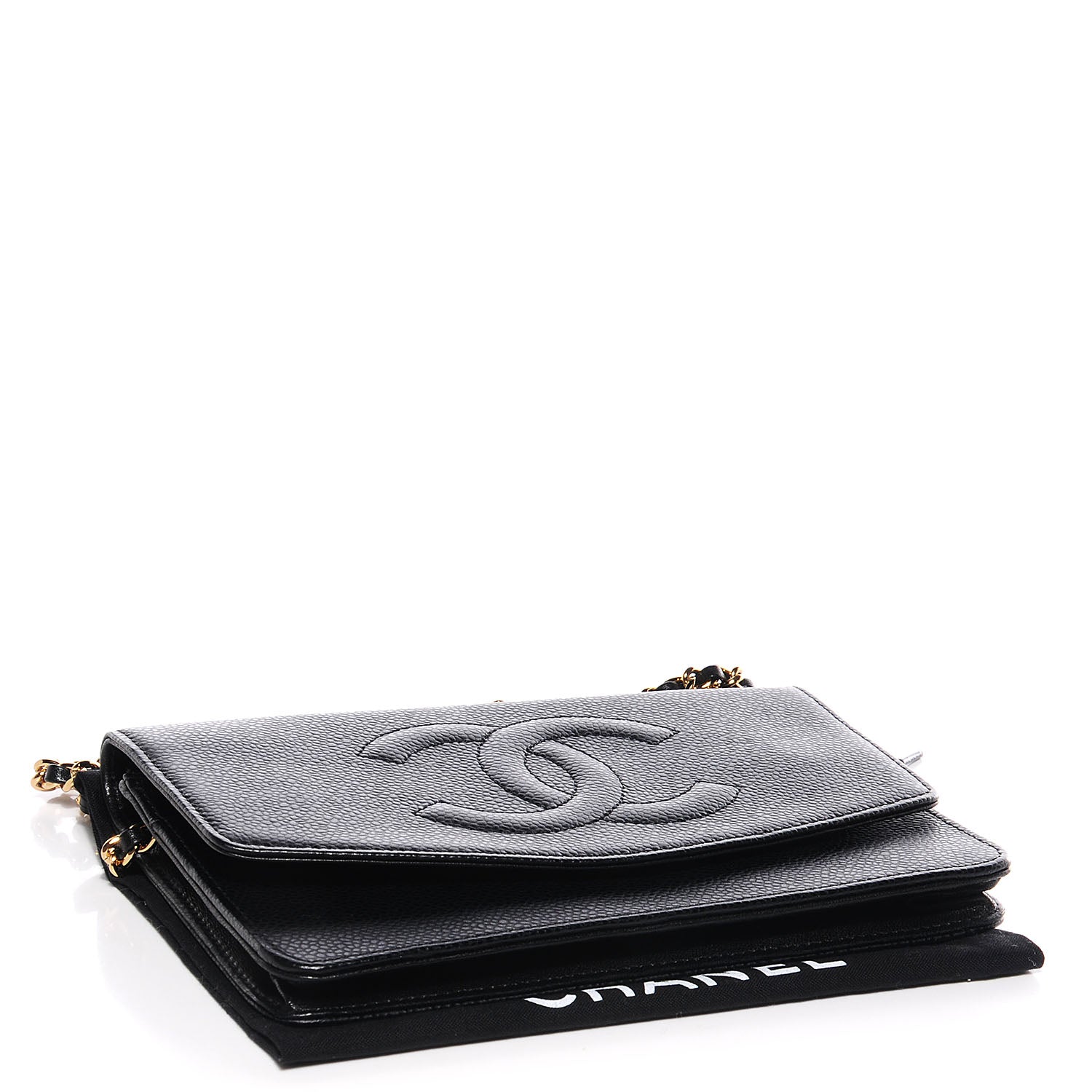 Chanel Caviar Timeless CC Wallet on Chain WOC Black 4 of 7