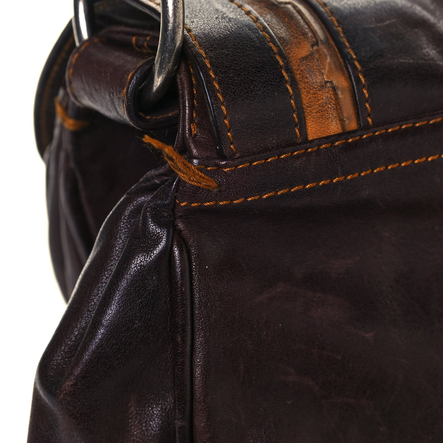 Calfskin Large Gaucho Double Saddle Bag Brown