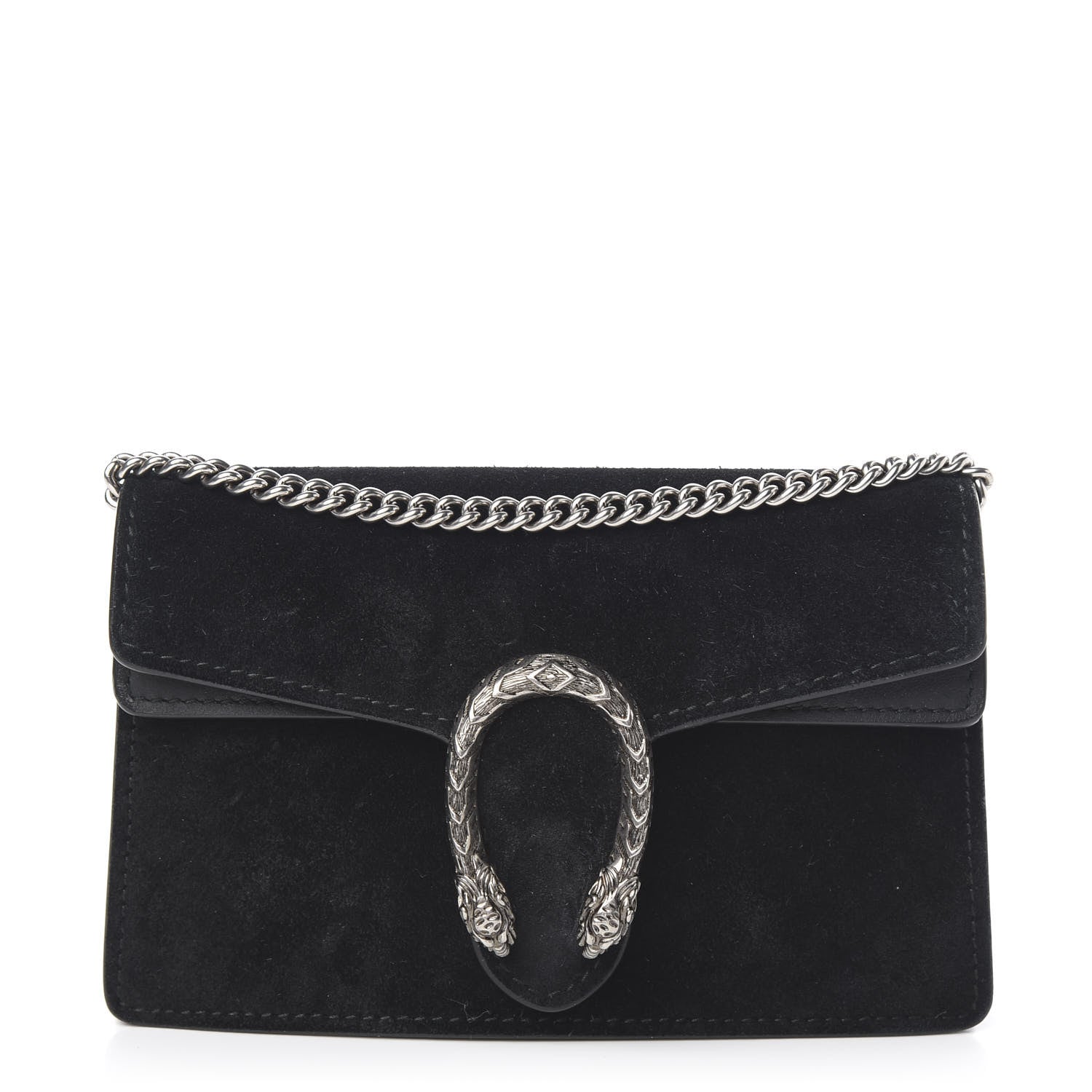 Gucci Velvet Super Mini Dionysus Shoulder Bag Black 1 of 9