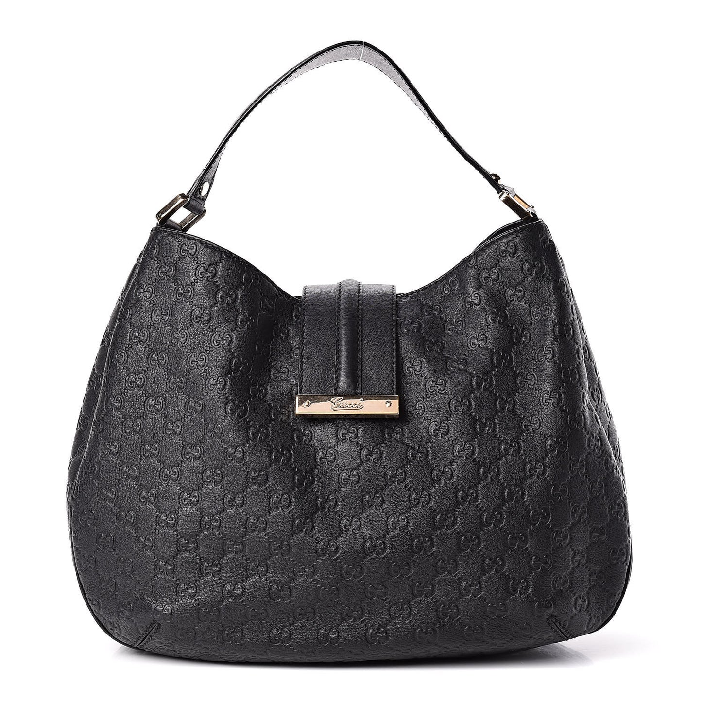 Guccissima Large New Ladies Web Hobo Black